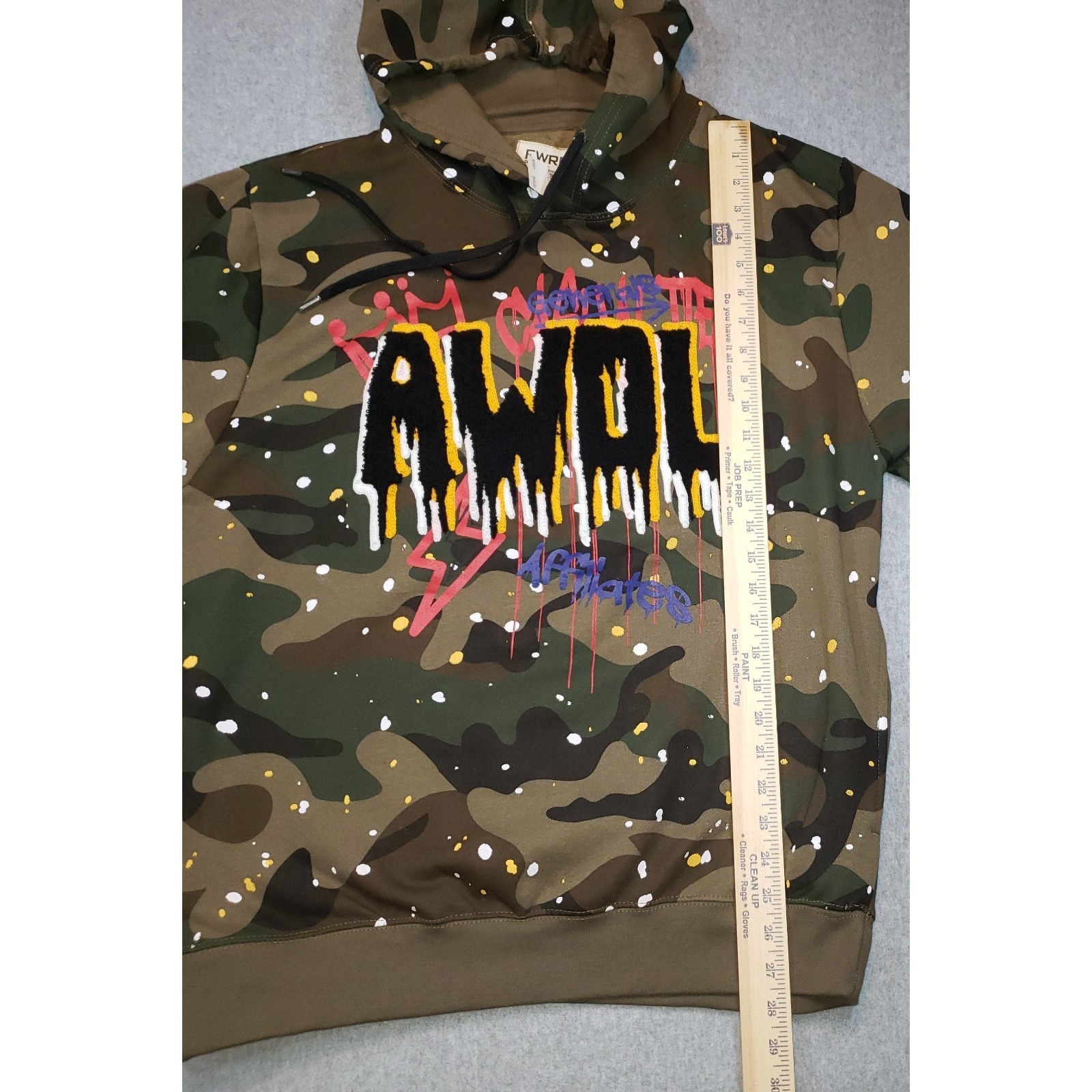 Fwrd Denim Co. Camo Awol Sweatpants & Hoodie Mens Xl Splatter Grunge Street Wear — image 5 of 8